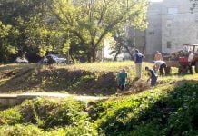 Коммунальщики взялись наводить порядок в зарослях за школой