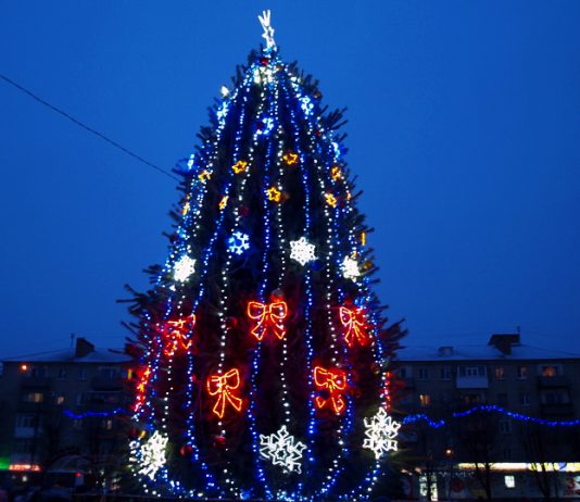 В Павлограде зажглась главная городская елочка (ФОТО и ВИДЕО)