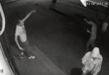 Преступление пьяных хулиганов попало в объектив камеры наблюдения (ВИДЕО)