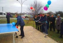 В Новых Вербках на грант ДТЭК обустроили площадку для игры в настольный теннис