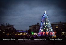 В Павлограде засветилась 16-метровая городская ёлка (ФОТО и ВИДЕО)