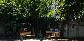 В Детском парке обустроили место для курения