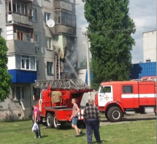 В Павлограде горел балкон многоэтажки
