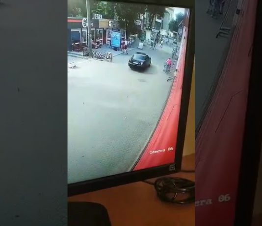 В Павлограде автомобиль промчался по пешеходной зоне (ВИДЕО, ОБНОВЛЕНО)