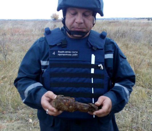 Прогуливаясь, павлоградец нашел старую мину