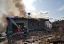 В Юрьевке сгорела новая постройка (ВИДЕО)