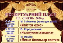 Павлоградський театр ім. Б. Захави: репертуар на січень