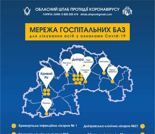 Больницы Павлограда и Першотравенска вошли в список госпитальных баз для больных COVID-19