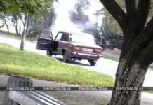 В Павлограде на проспекте загорелась машина (ВИДЕО)