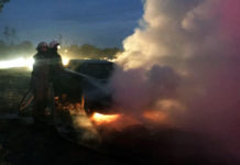 В Павлограде еще одна машина сгорела на дороге