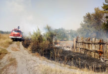 В Павлограде огонь с травы перекинулся на дачи