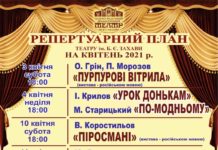 Павлоградський театр ім. Б. Захави: репертуар на квітень