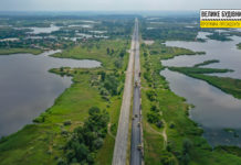 В сети опубликовали фото ремонта дороги Днепр-Павлоград с высоты птичьего полёта