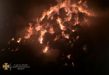 Под Павлоградом горели тонны сена