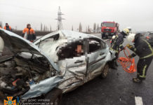 На Павлоградщине спасателям пришлось освобождать водителя из смятой машины