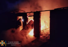 В Терновке ночью сгорело 6 построек (ВИДЕО)