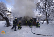 В Павлограде сгорел гараж с автомобилем внутри (ВИДЕО)