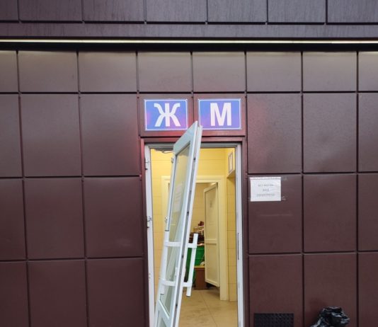 В Павлограде вандалы выломали дверь в общественном туалете