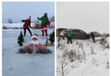 Утро 1 января терновские «моржи» встречали в проруби