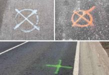 Украинцев призывают уничтожать такие метки на дорогах
