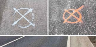 Украинцев призывают уничтожать такие метки на дорогах