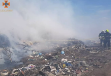 На Павлоградщині горіло сміттєзвалище (ФОТО і ВІДЕО)