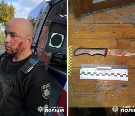 У Павлограді чоловік намагався зарізати себе і поліцейського (ВІДЕО)