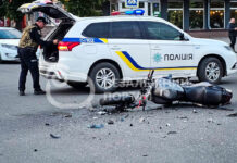 У центрі Павлограда сталася ДТП за участю мотоцикліста (ФОТО і ВІДЕО)