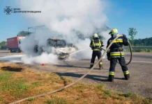 У Павлоградському районі загорілася вантажівка