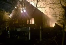 Через атаку БПЛА на Павлоградщині згорів будинок (ВІДЕО)