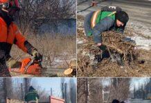 На одній із вулиць Павлограда комунальники проводять комплексні роботи з благоустрою