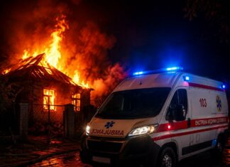 Медики екстренки врятували на пожежі маму та трьох маленьких дітей на Павлоградщині